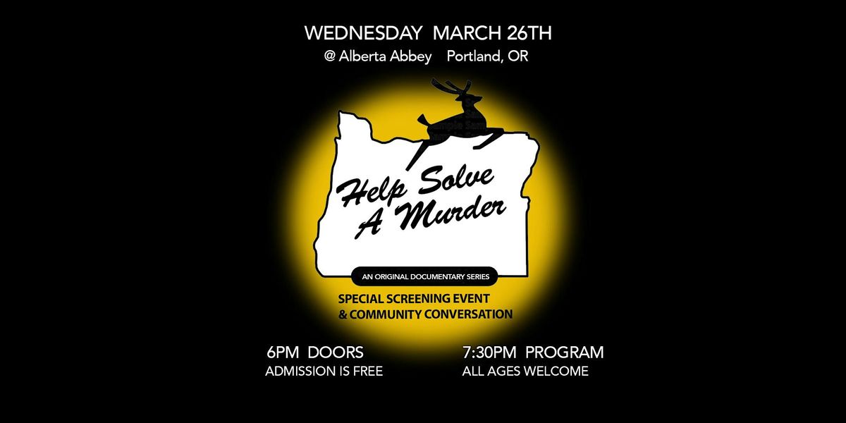 "Help Solve A M**der": A Docuseries Screening Event