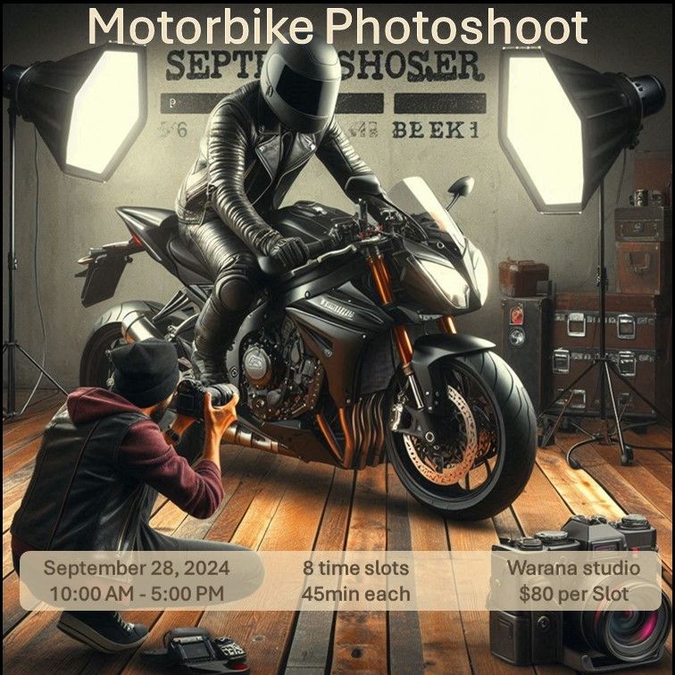 Motorbike Photoshoot - 8 spots 