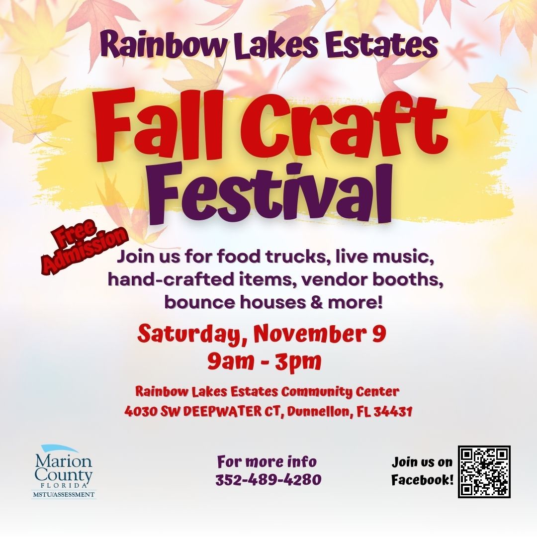 Rainbow Lakes Estates 2nd Annual Fall Craft Festival