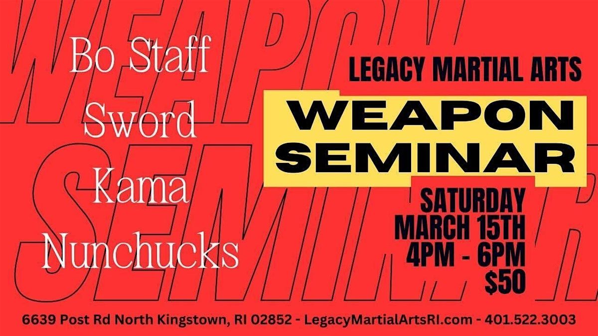 Martial Arts Sport Weapons Seminar