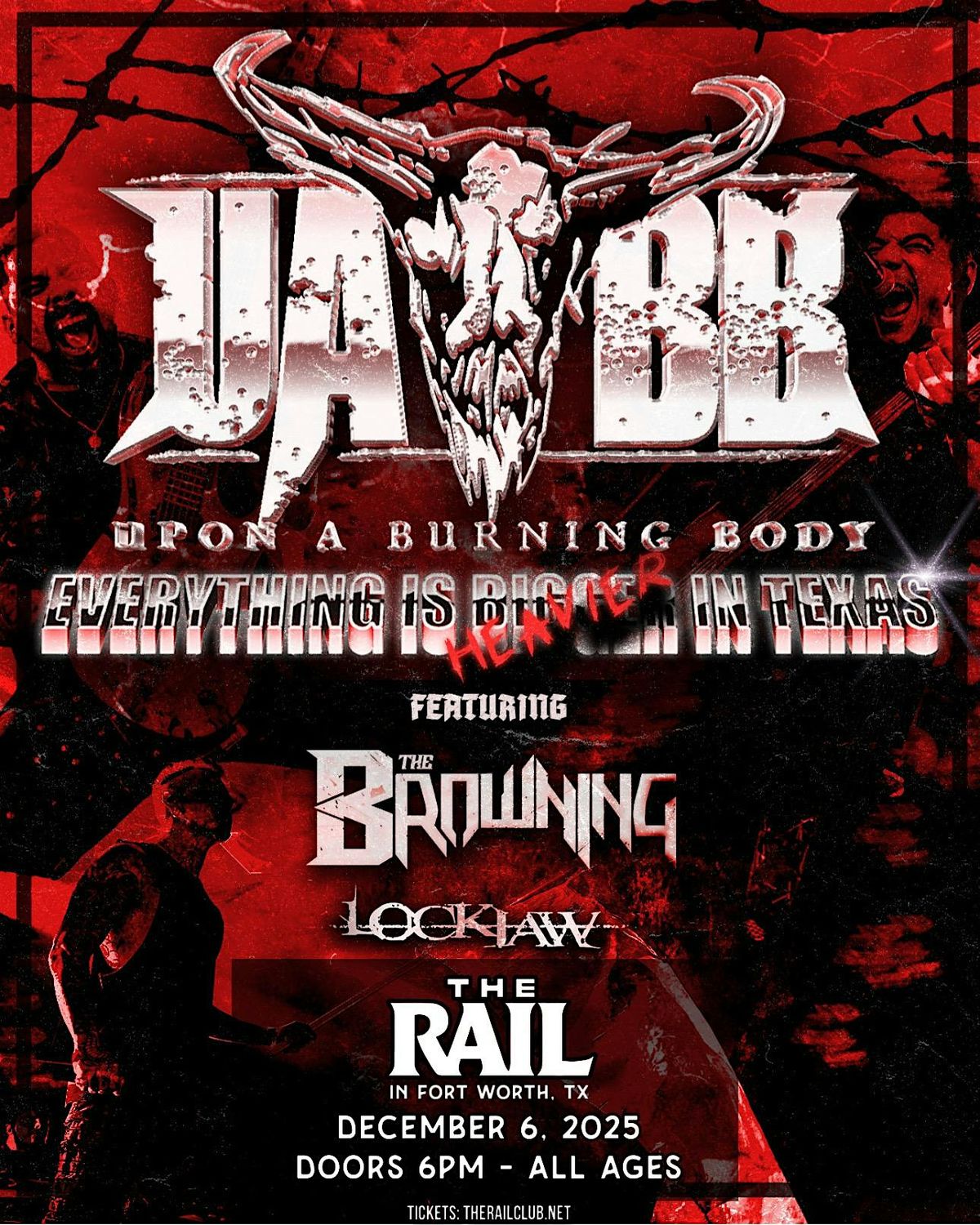 Upon A Burning Body, The Browning and more at The Rail!
