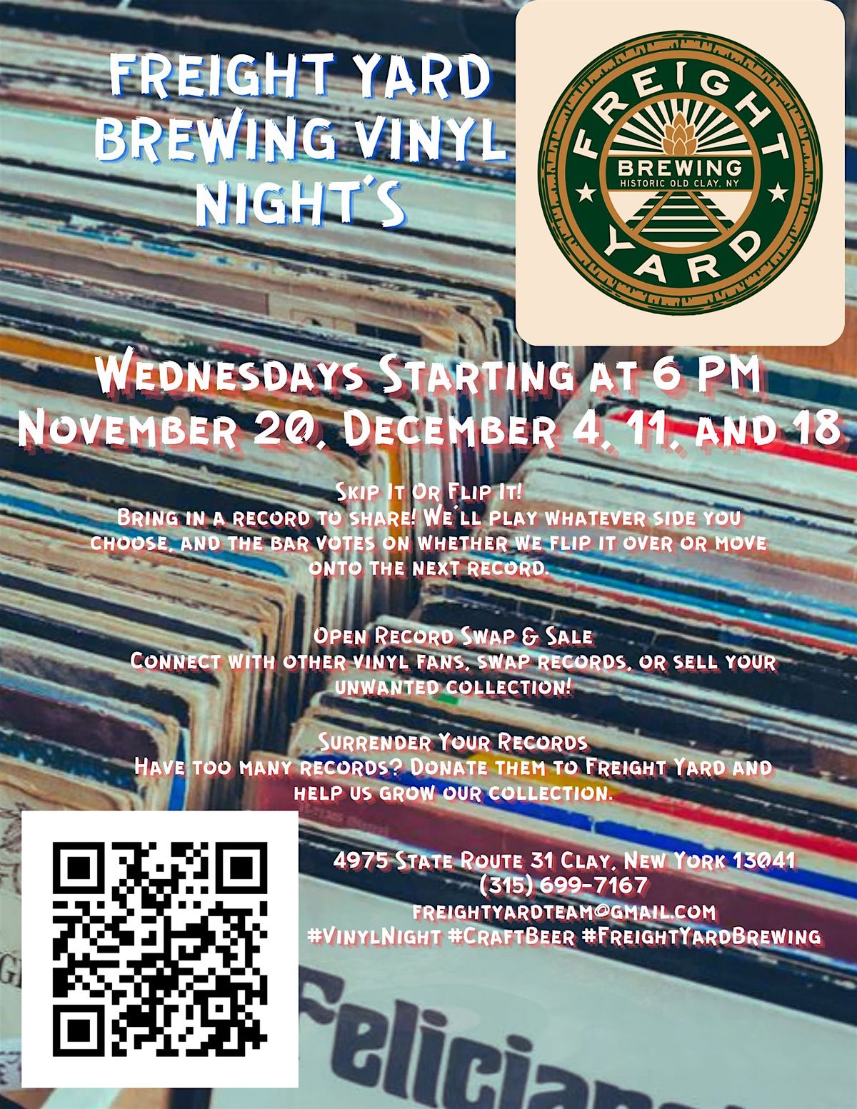 Vinyl Night Skip-it or Flip-it at Freight Yard