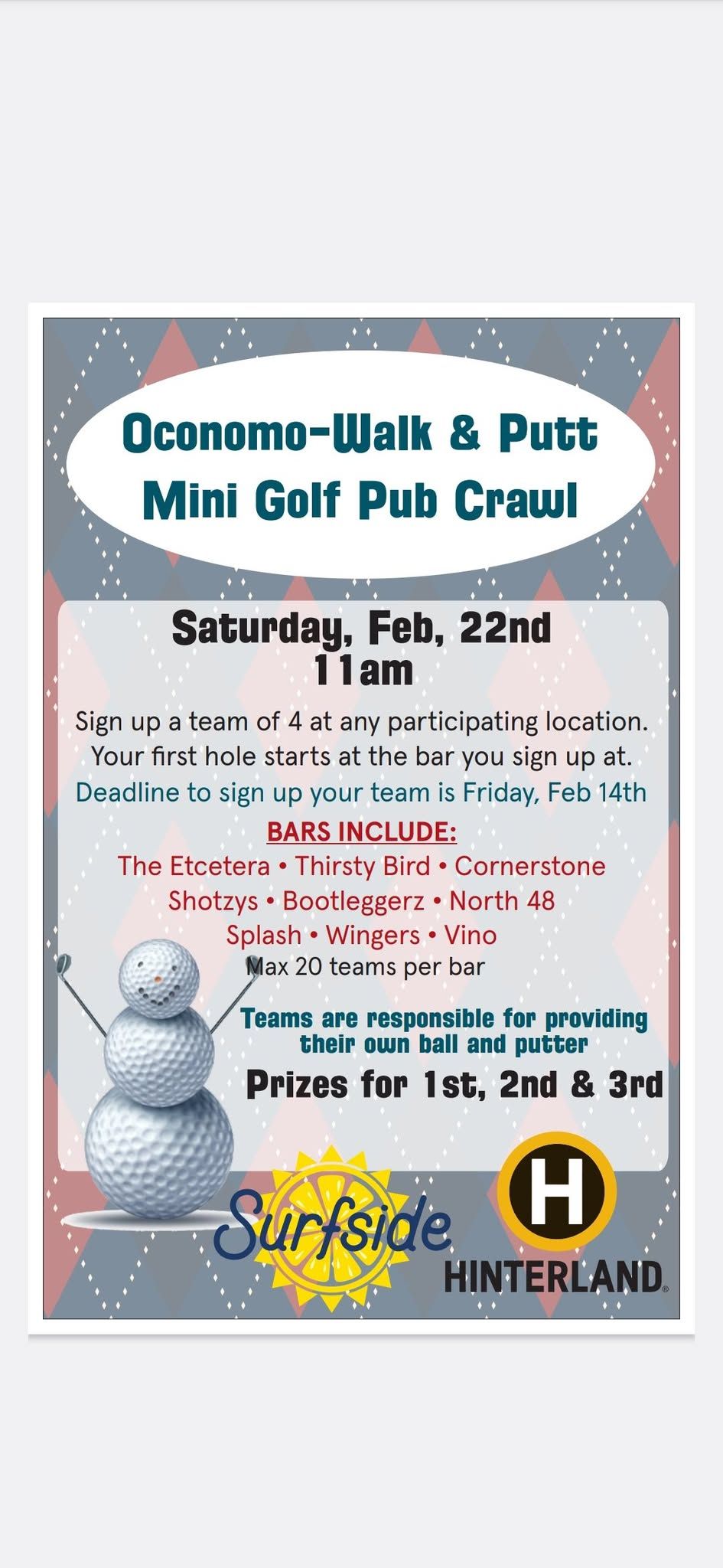 MINI PUTT PUTT PUB CRAWL 