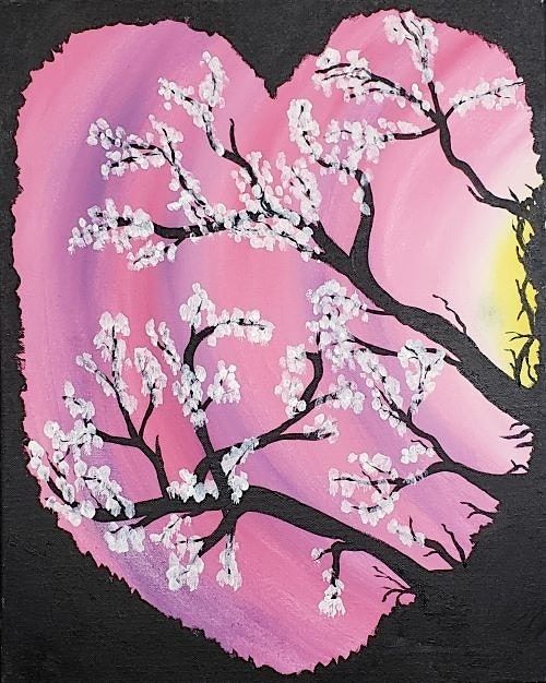 Embrace the Love at this Painting Blossoms at Night Paint & Sip Evening!