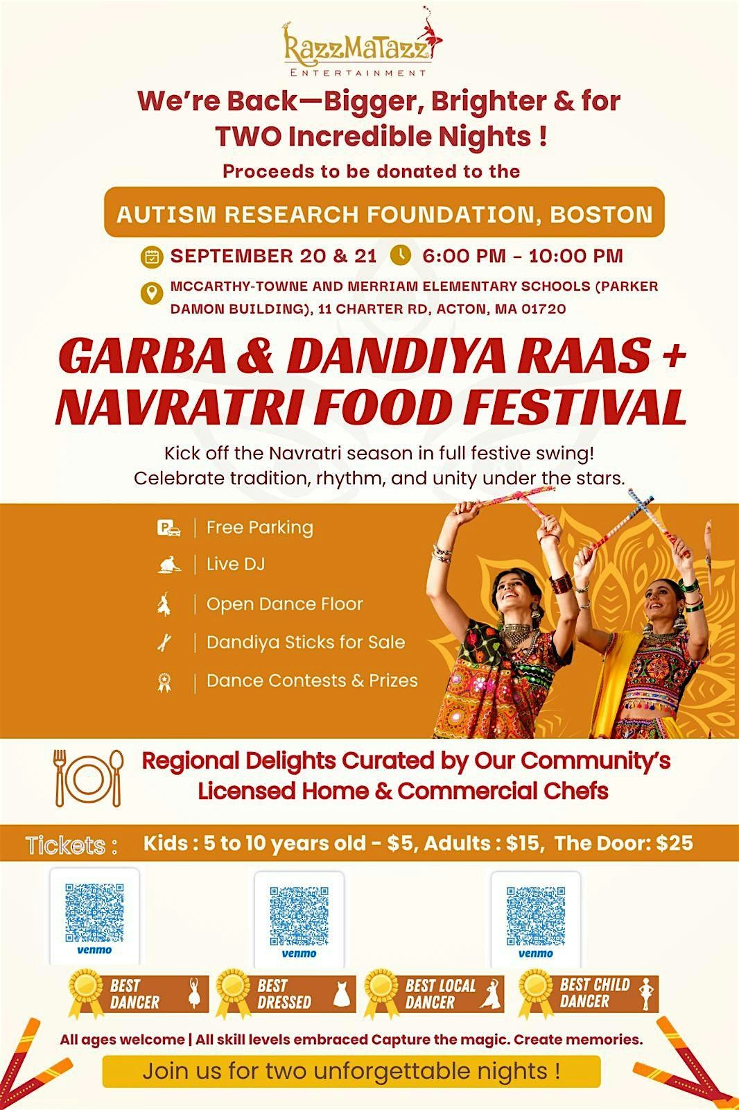 Garba & Dandiya Raas + Navratri Food Festival - September 21st