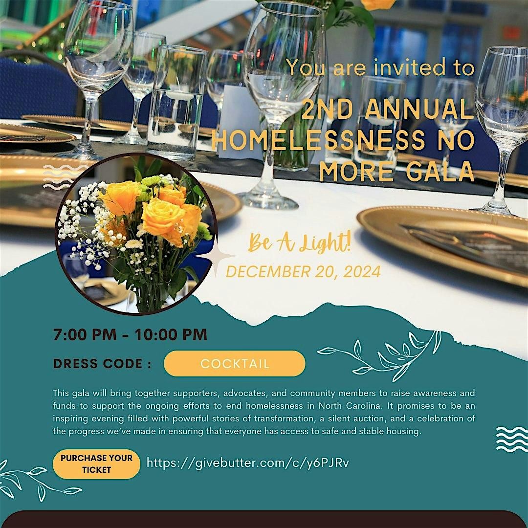 NCCEH's 2nd Annual Homelessness No More Gala: Be A Light