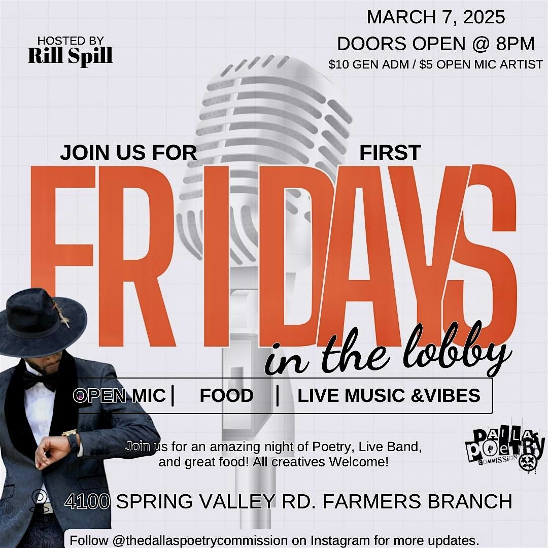 First Fridays Open Mic in the Lobby