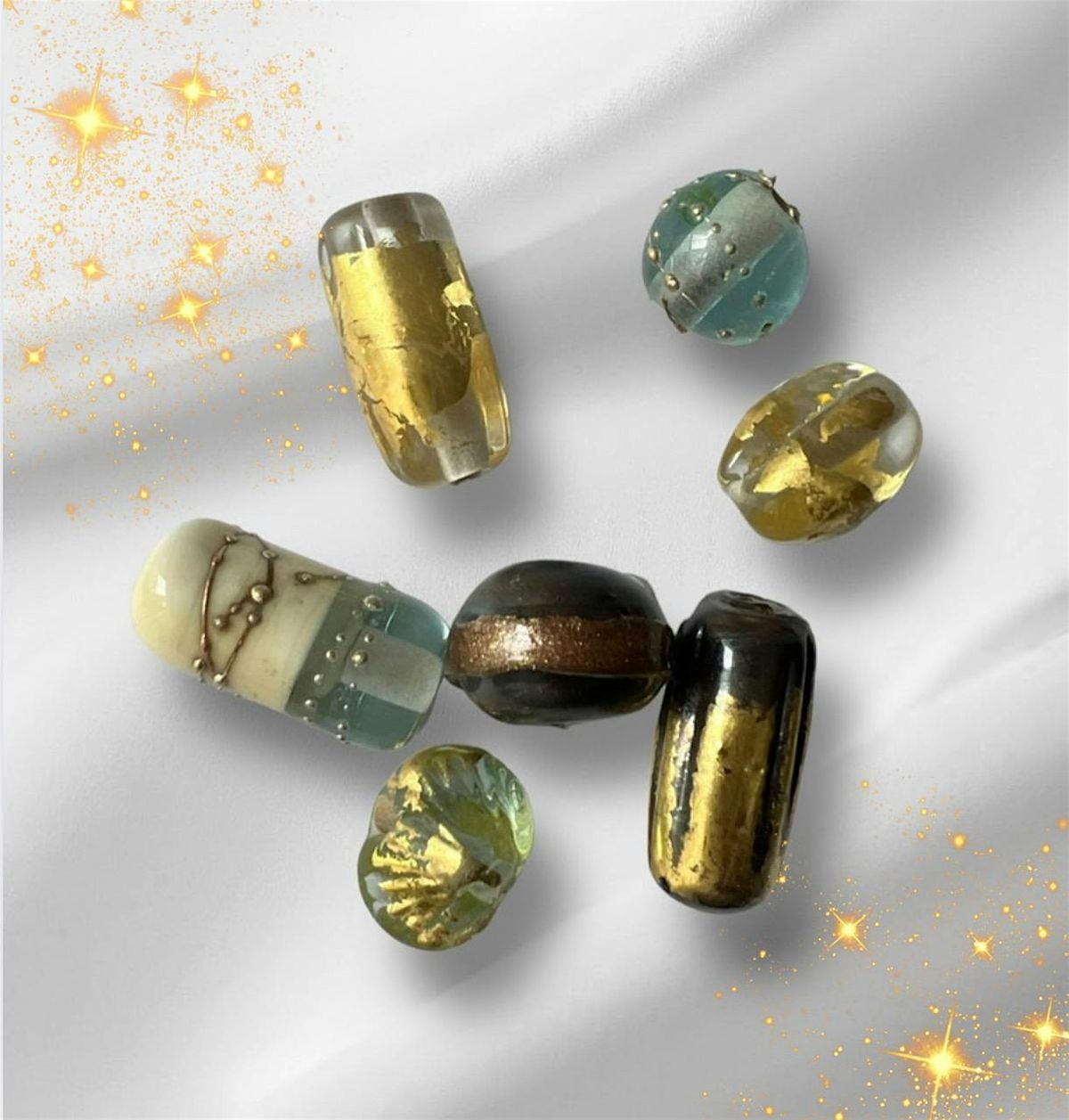Intro to Sparkly Beads: Metal, Foil, Leaf, & Aventurine with Ayana Benjamin