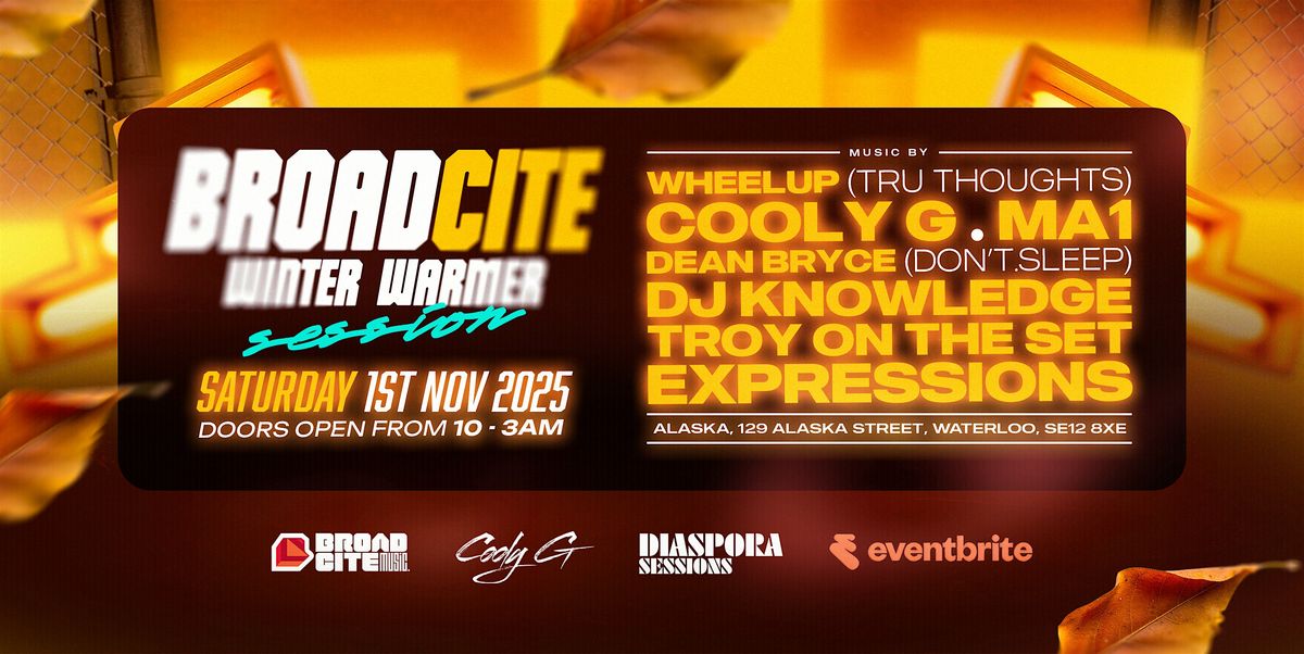 Broadcite Winter Warmer party SPECIAL! - 1st November + Special Guests