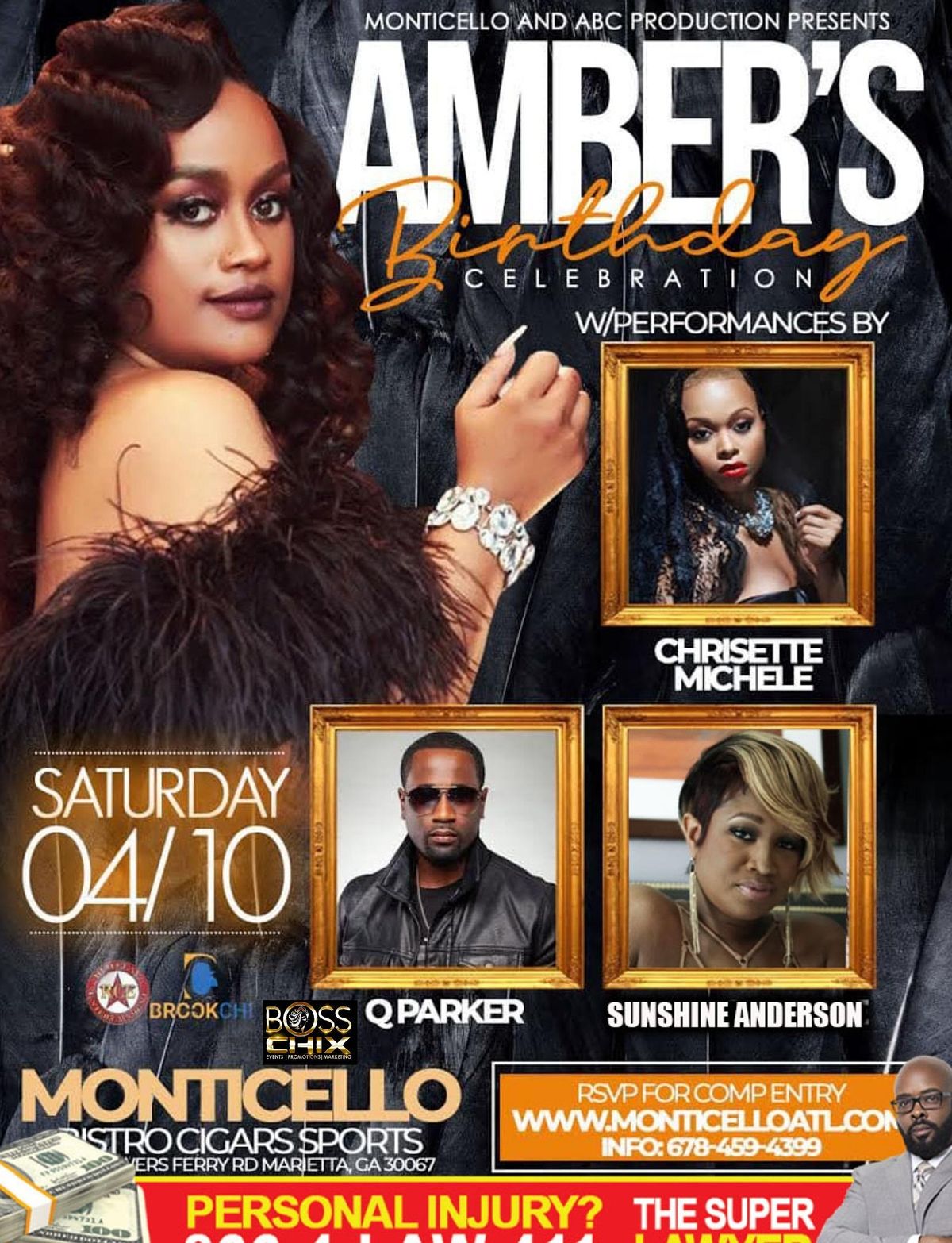 Ambers Bday W Chrisette Michele Q Parker Sunshine Anderson Performing The Monticello Marietta 10 April 2021