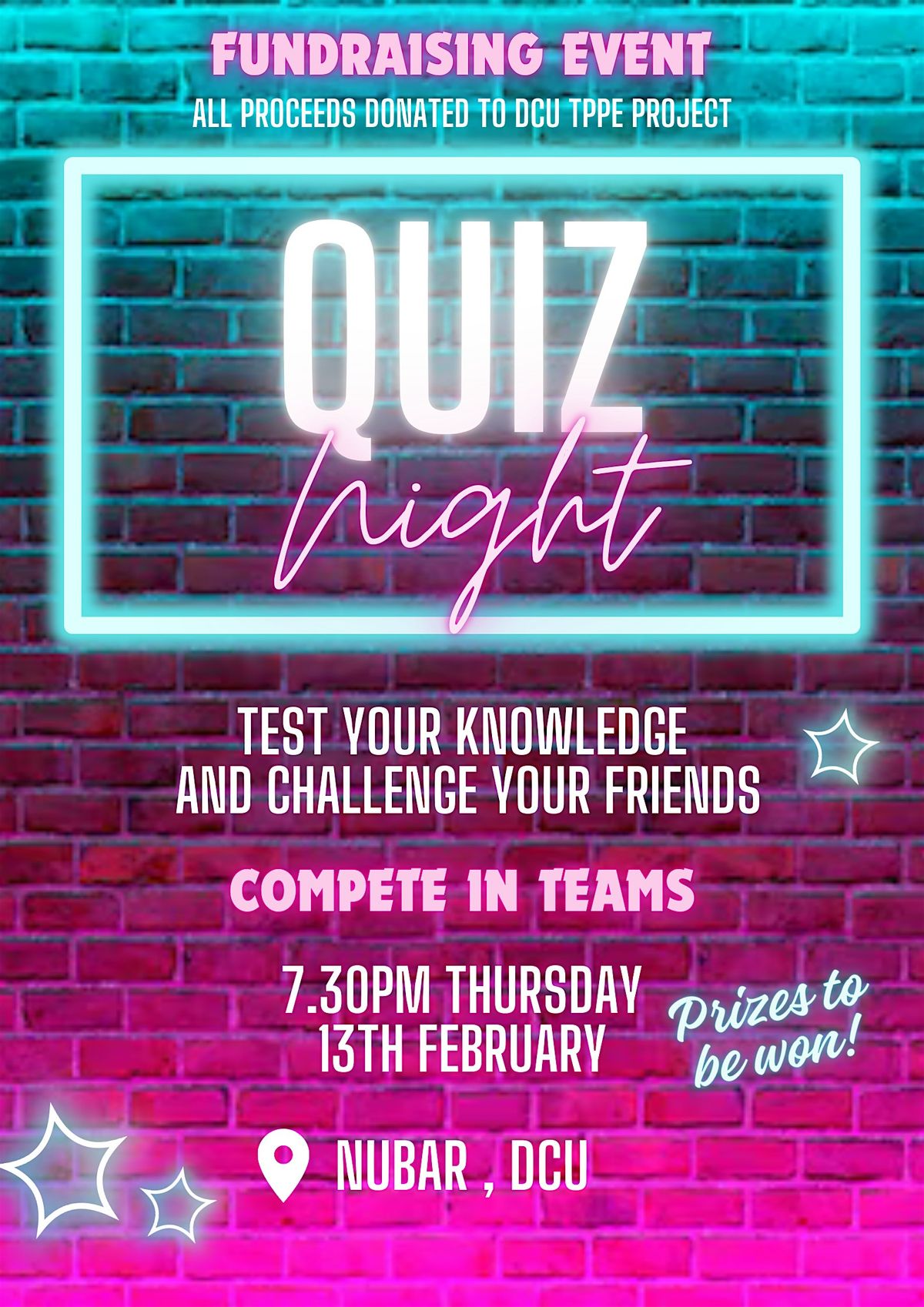 Quiz Night - Fundraising Event in DCU Nubar