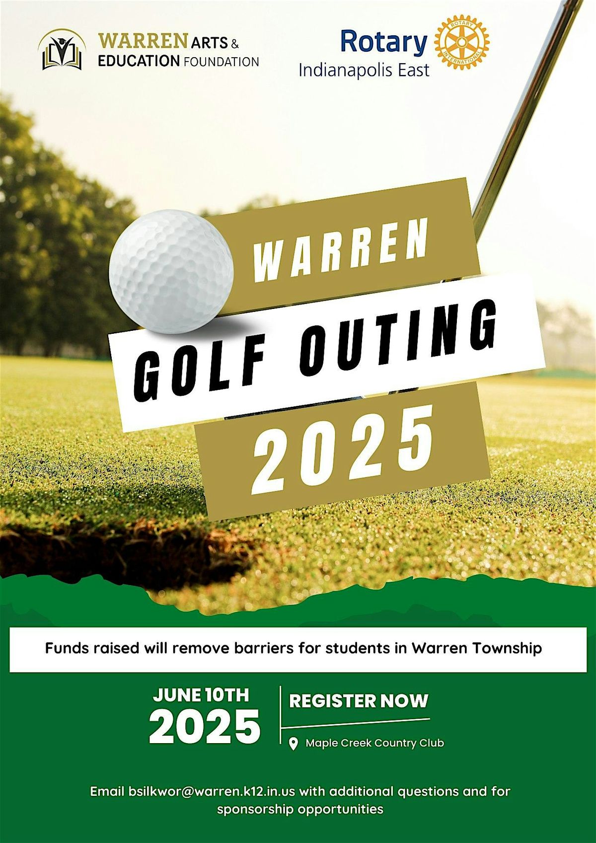 Warren Arts & Education Foundation and East Side Rotary Club Golf Outing