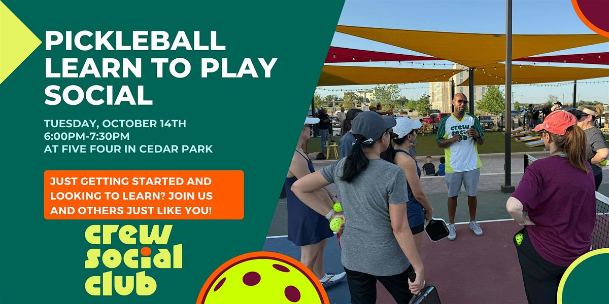 Pickleball Learn to Play Social