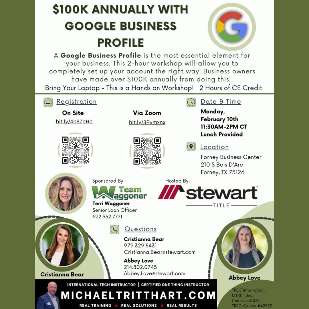 $100K Annually with Google Business Profile 