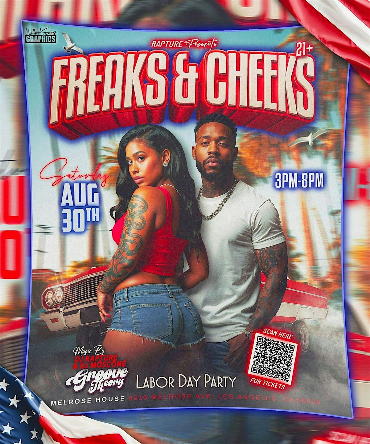 Groove Theory Los Angeles  \u2014 Freaks & Cheeks Premium Labor DAY Party