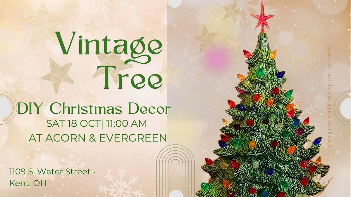 Vintage Ceramic Tree--Christmas Edition