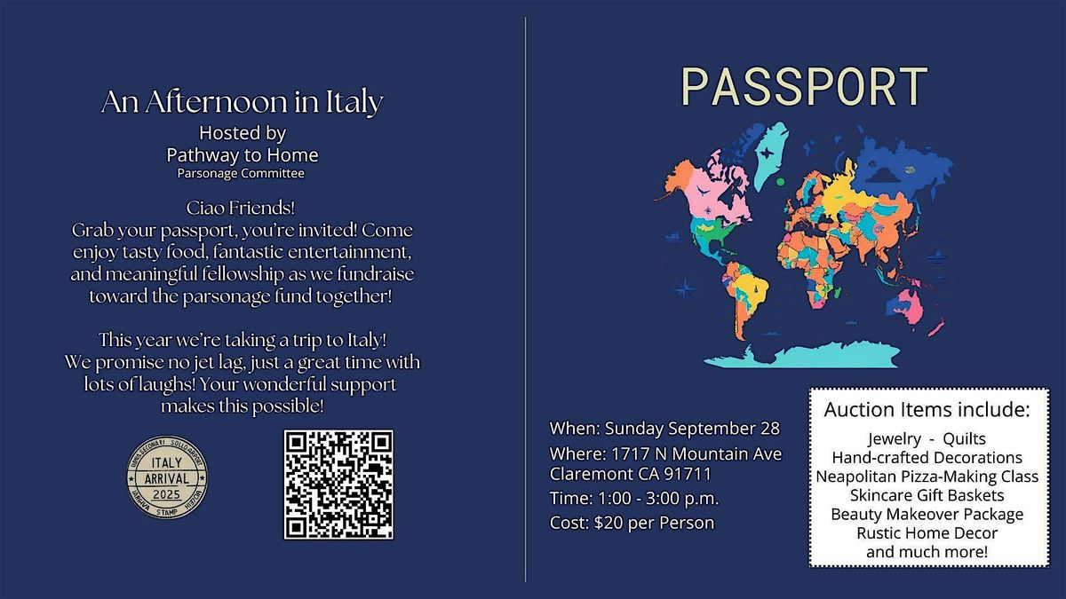 Festival of Flavors - Passport to Italy Fundraising Lunch & Silent Auction