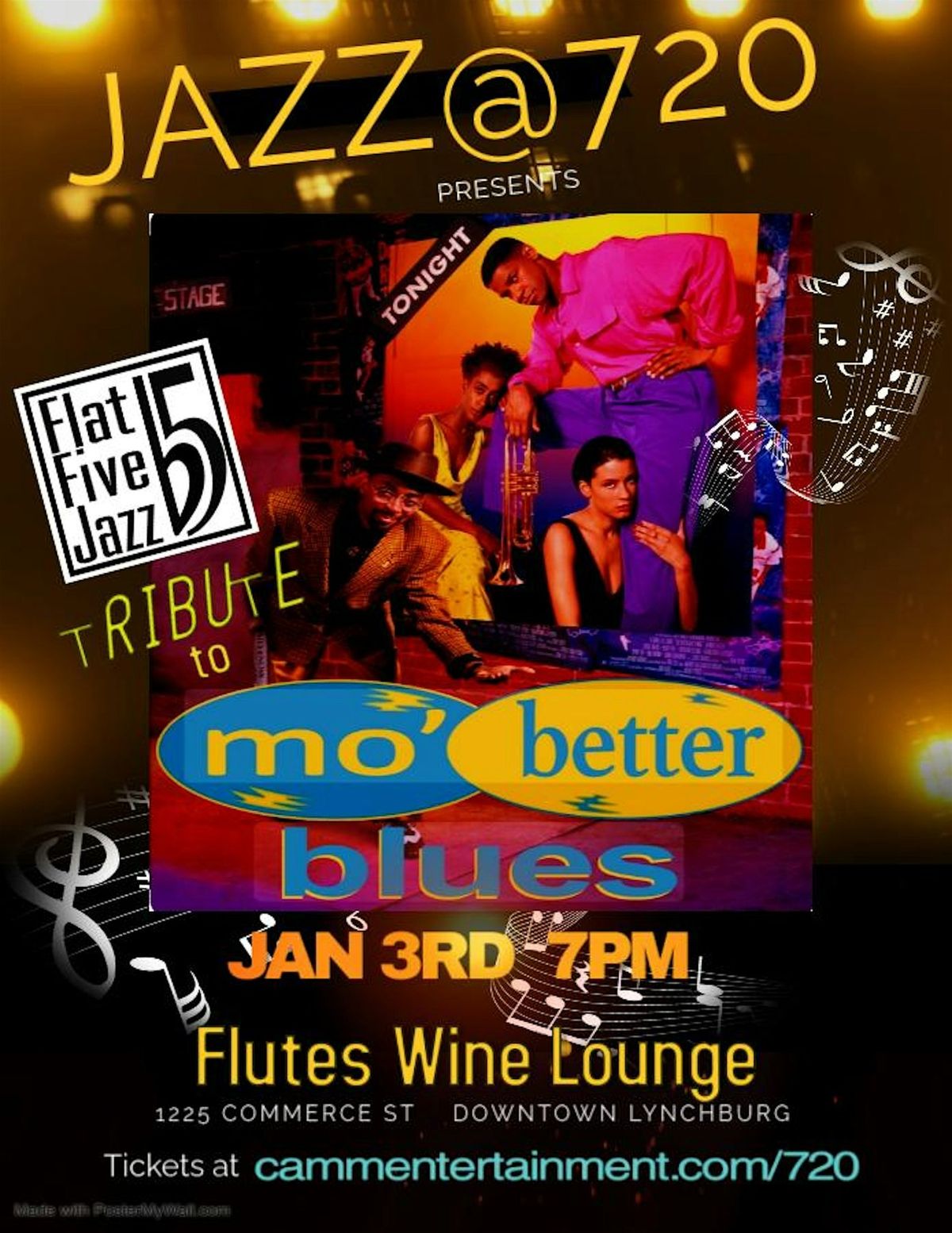 Jazz@720 presents Flat Five Jazz tribute  to Mo' Better Blues