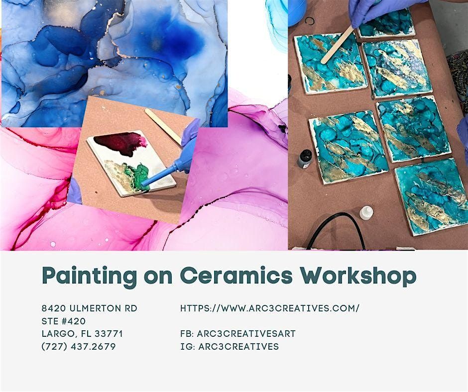 Alcohol Ink on Ceramics Workshop