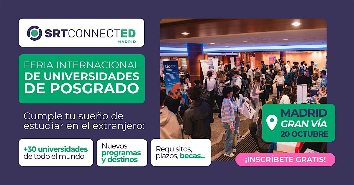 Feria Internacional gratuita de M\u00e1steres y Posgrados de Madrid