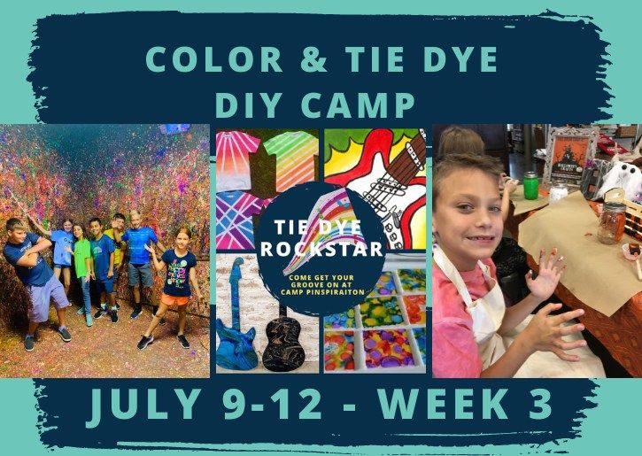 Pinspiration Summer Camp 2024 - Week 3: All About Color Tie Dye - Ages 6-10