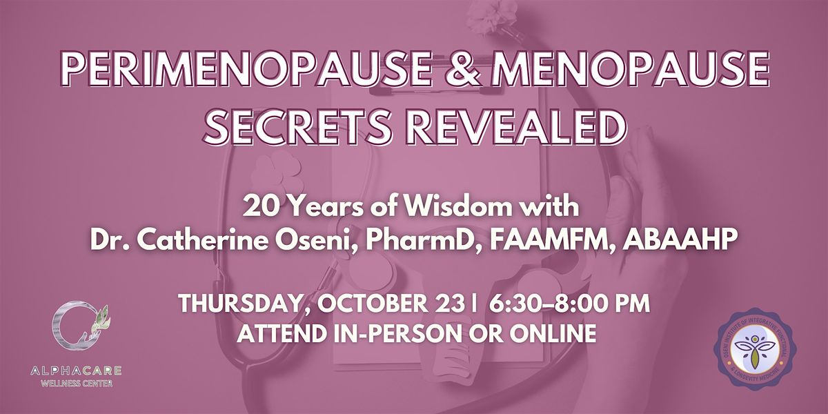 Perimenopause & Menopause Secrets Revealed \u2014 Free Hybrid Master Class