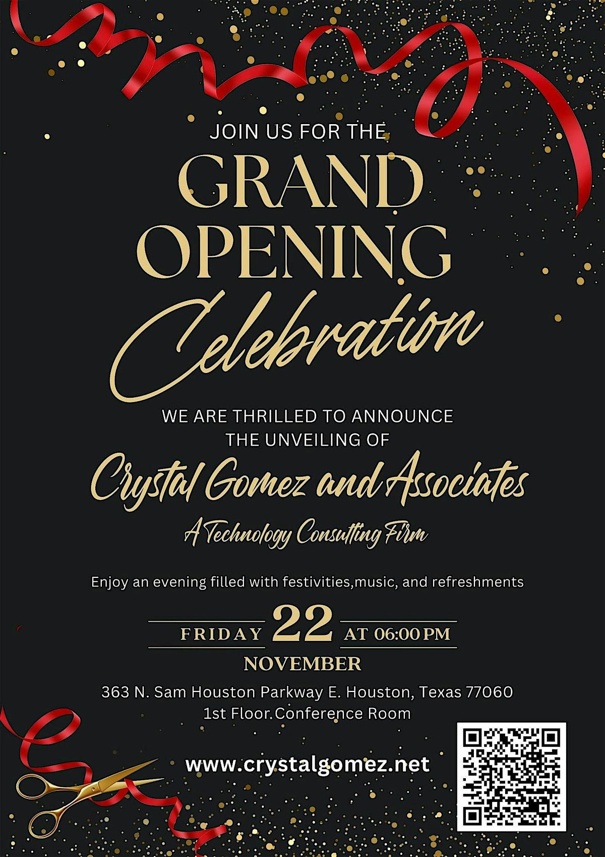 Grand Opening for Crystal Gomez  & Associates | Technology Consulting Firm