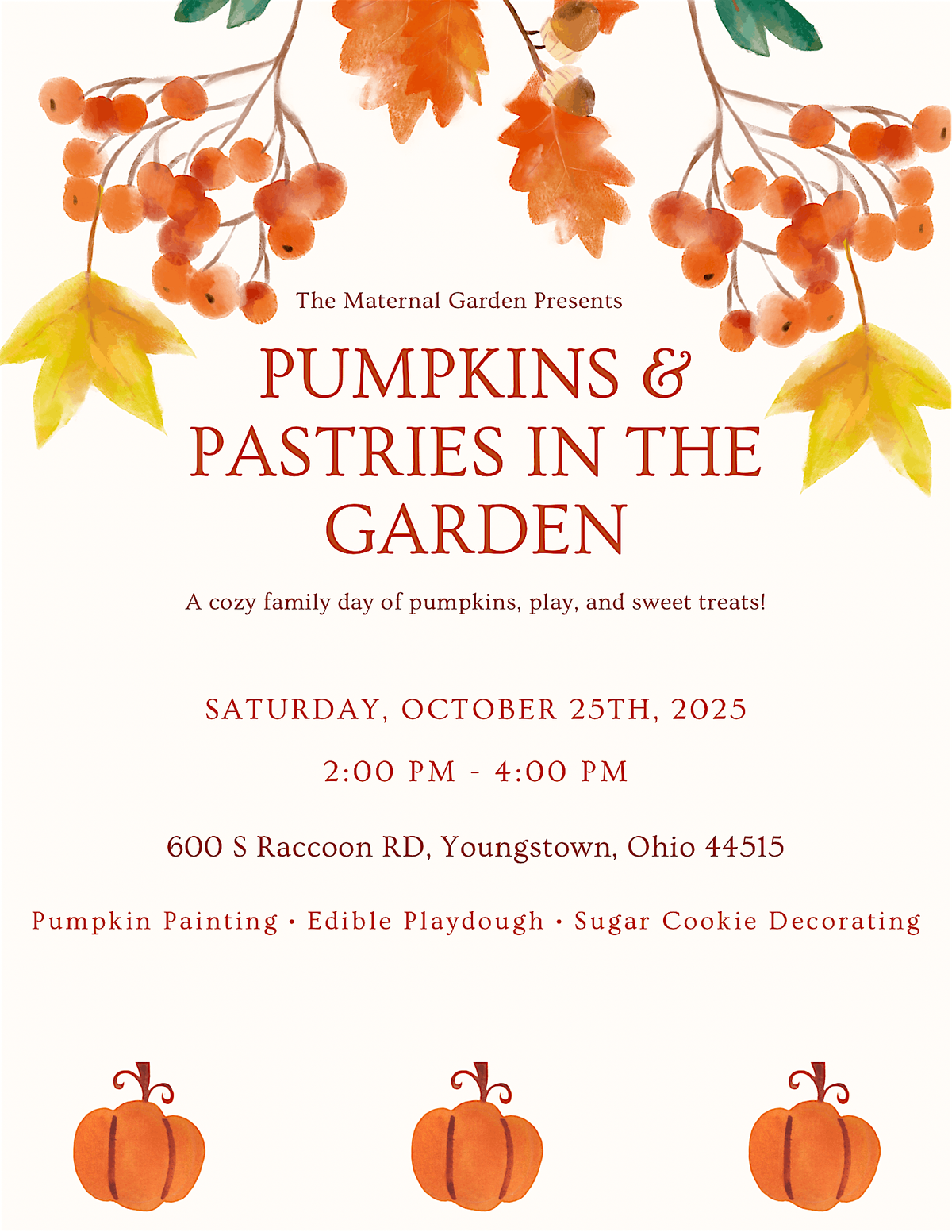 Pumpkins & Pastries In The Garden