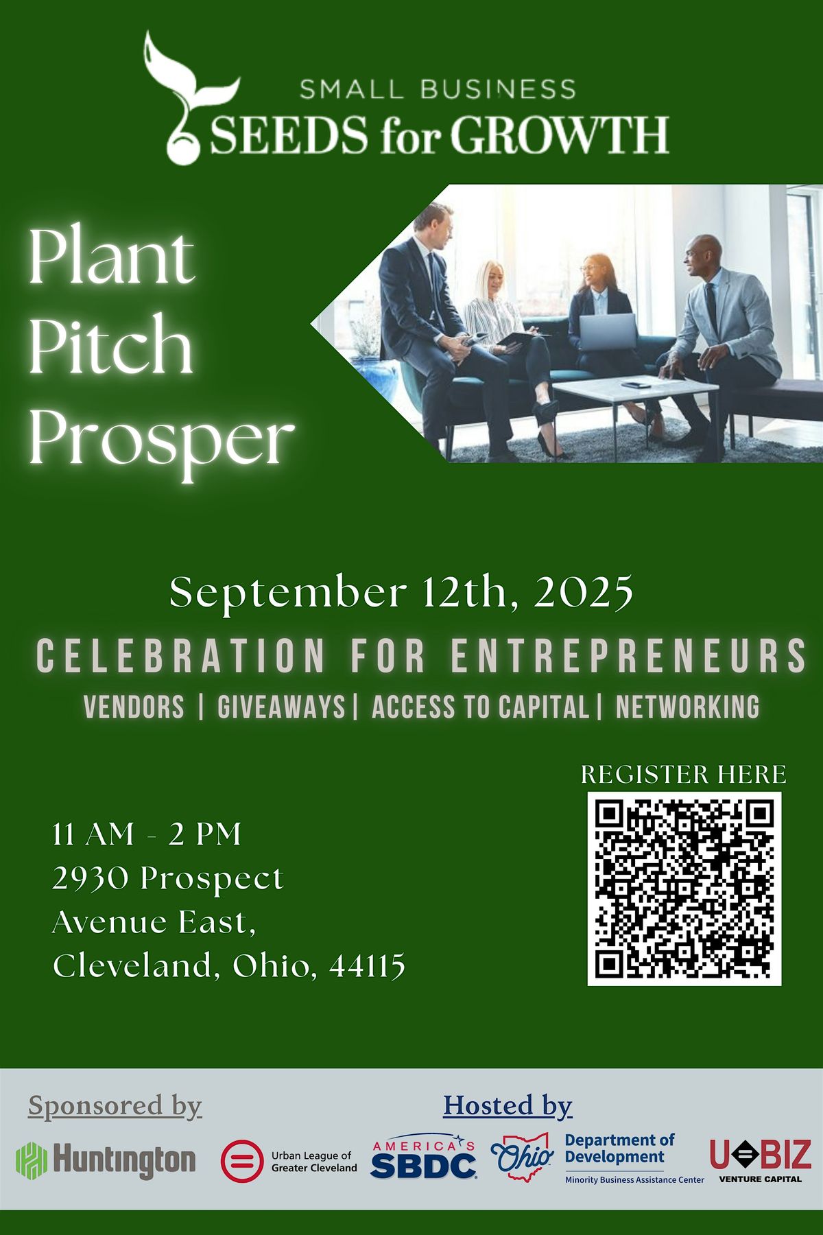 Plant! Pitch! Prosper! Celebration for Entrepreneurs
