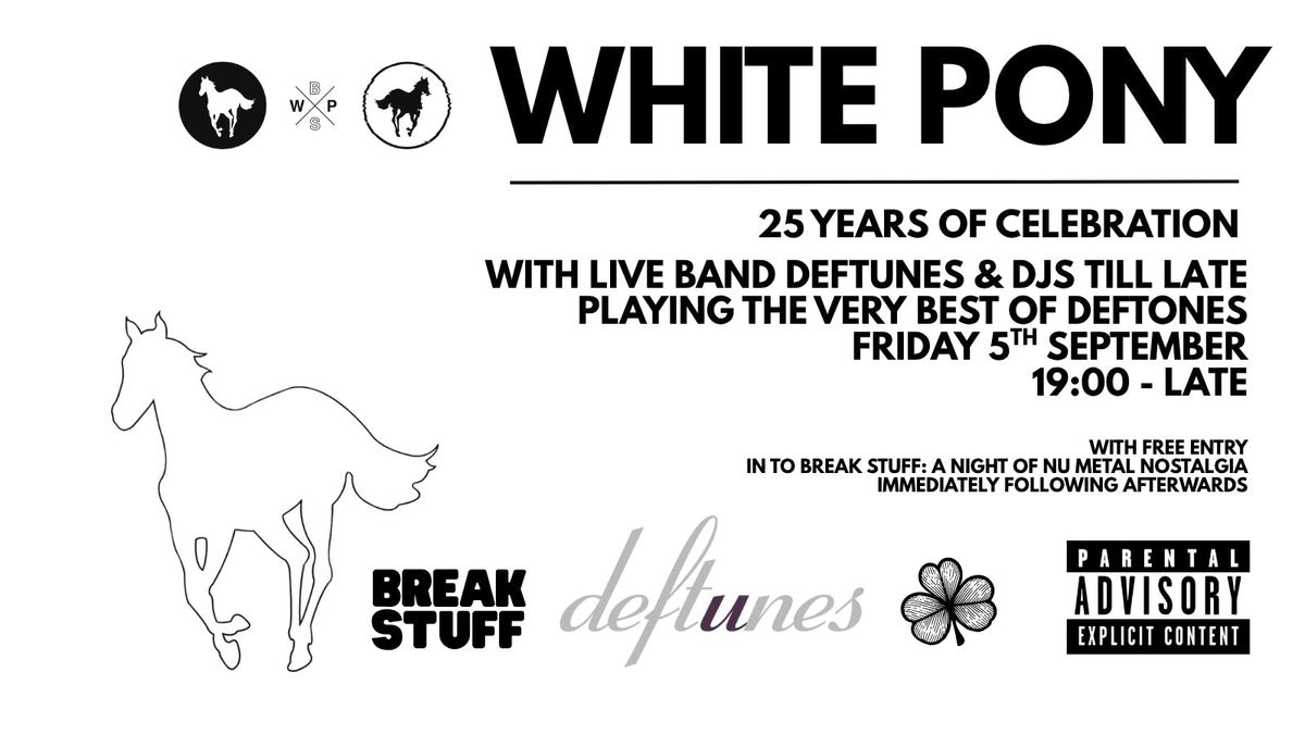 Break Stuff: Deftones Special: (25 YEARS OF WHITE PONY) W\/ Deftunes Live Band