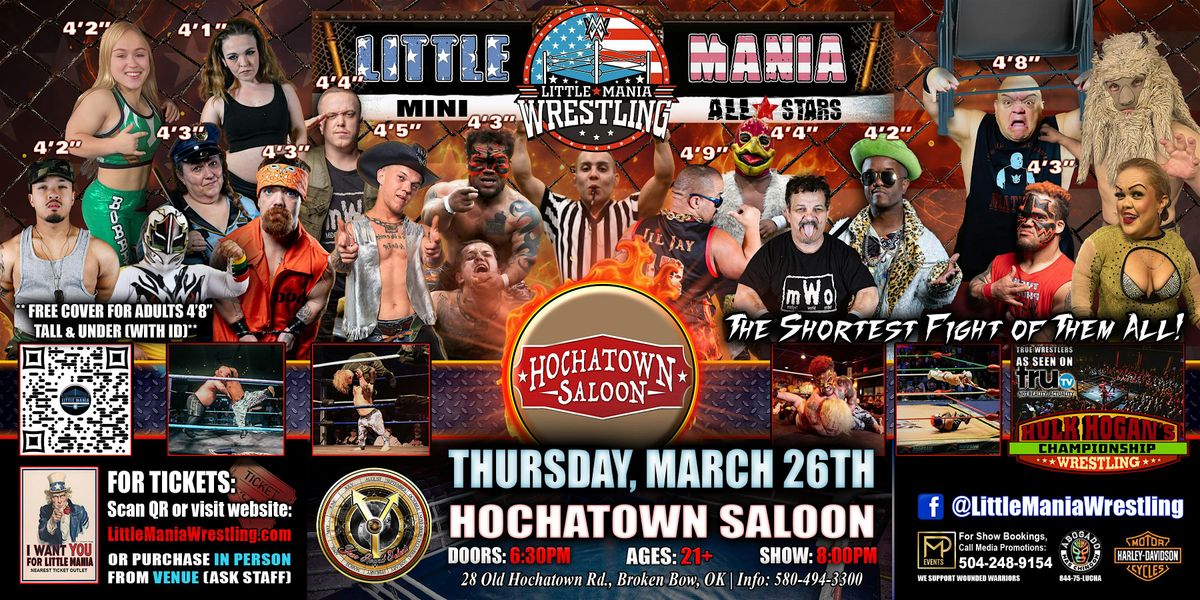 Broken Bow, OK - Little Mania Mini Wrestling @ Hochatown Saloon