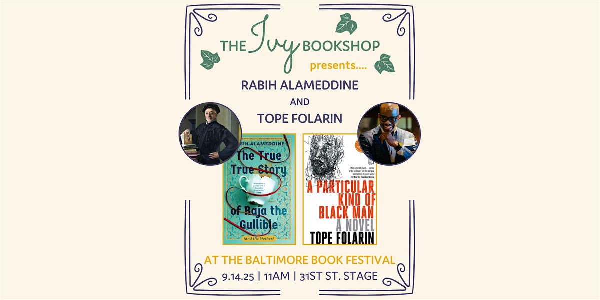Rabih Alameddine and Tope Folarin at the Baltimore Book Festival