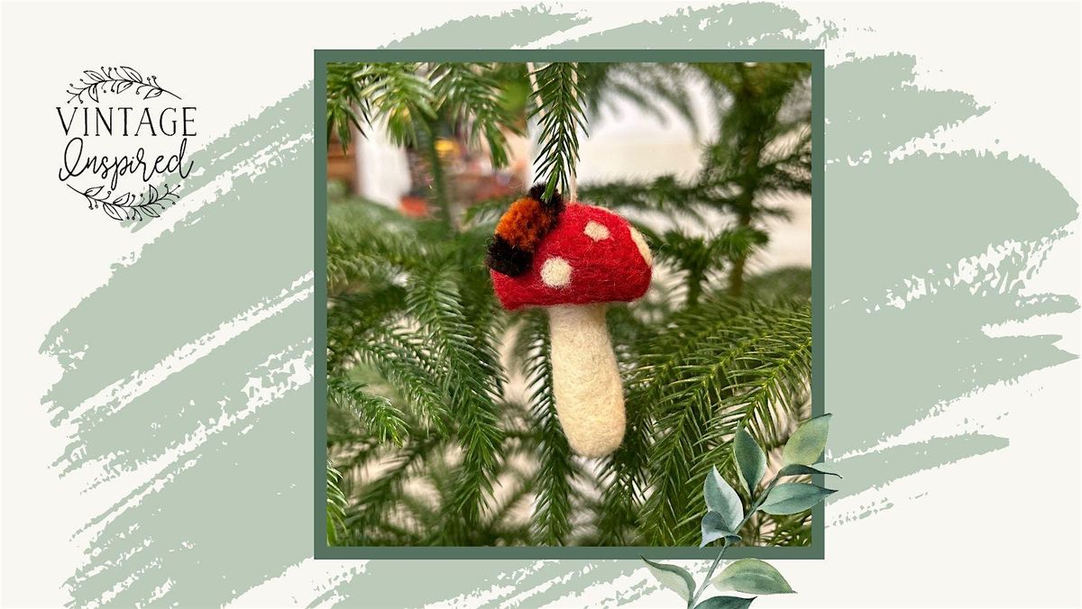 Felted Mushroom Ornament