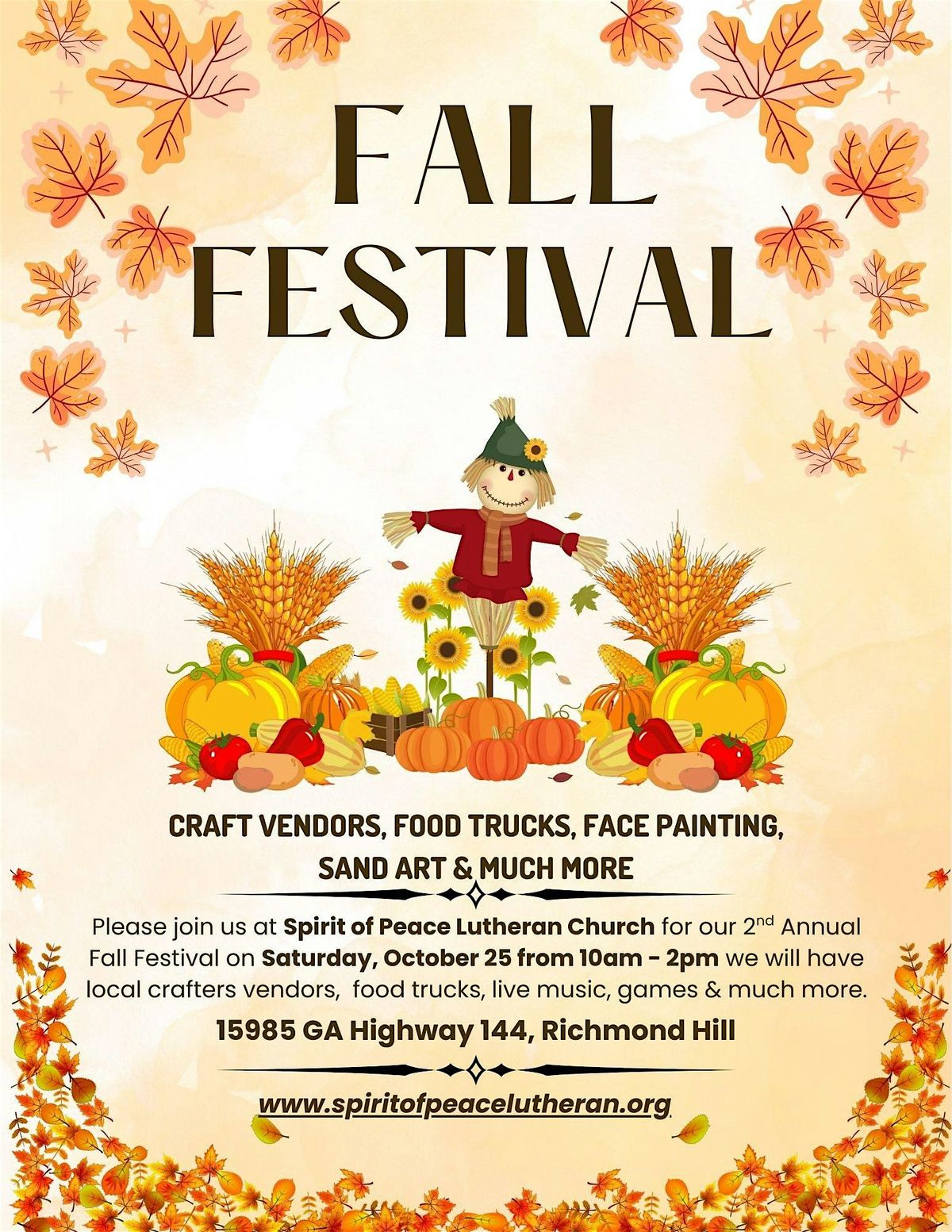 Spirit of Peace Lutheran Church Fall Festival 2025