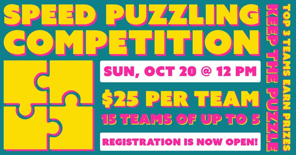 October Speed Puzzling Competition at Draught Works