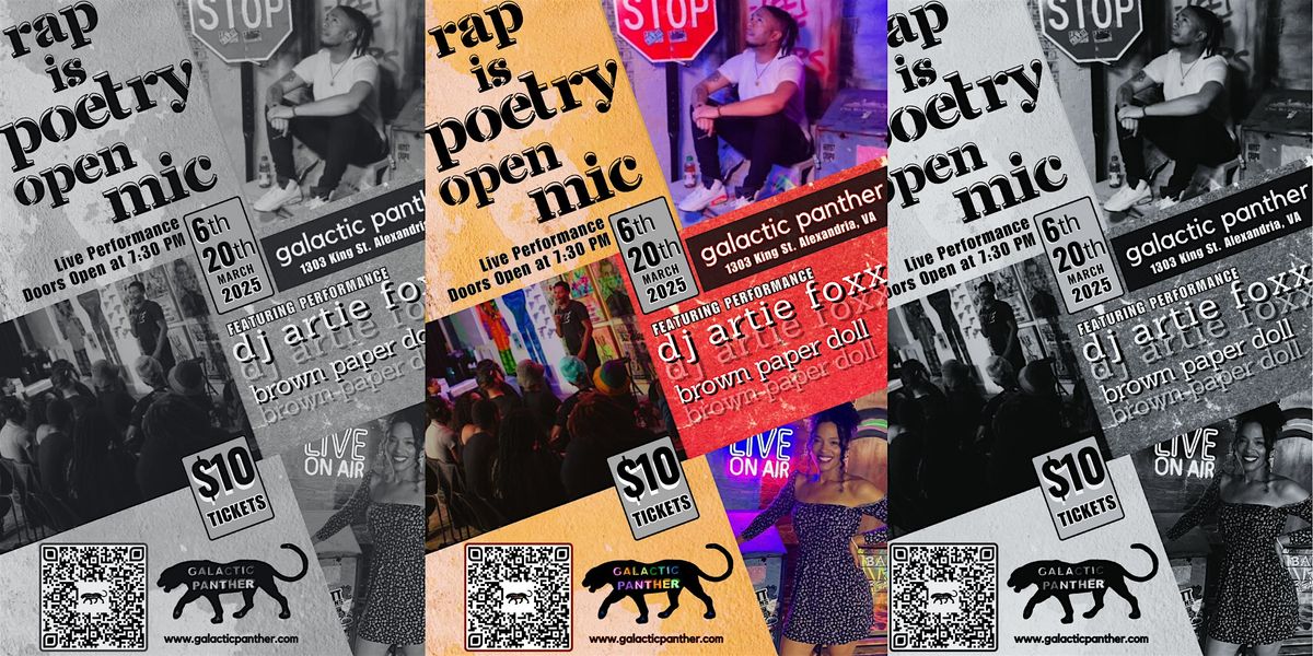 Rap is Poetry Open Mic Night @ Galactic Panther Art Gallery