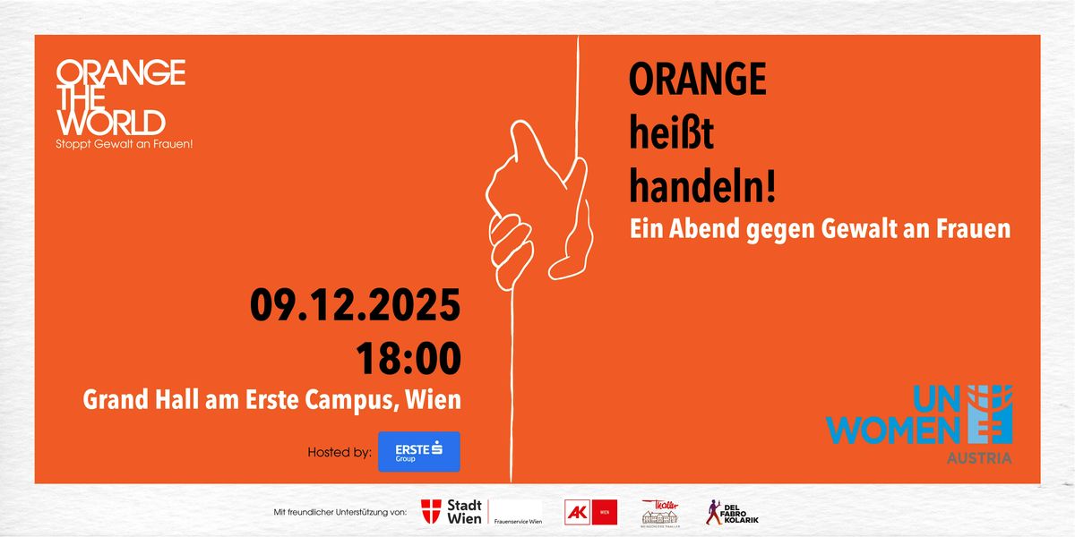 Orange hei\u00dft handeln - ein Abend gegen Gewalt an Frauen