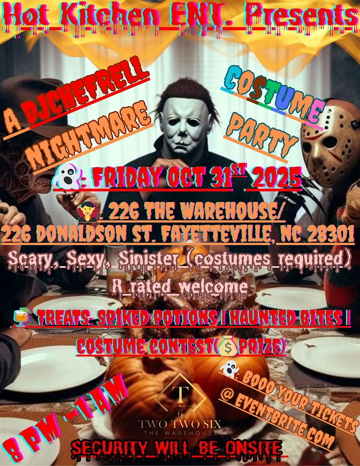 Hot Kitchen Presents: A DjChefRell Nightmare - Costume Party (Cash Prize)