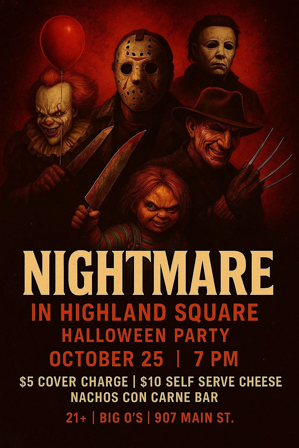 Nightmare in Highland Square Halloween Party at Big O's (Schlafy)