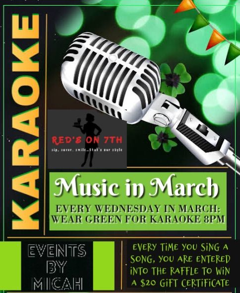 KARAOKE at Red's on 7th (DR. BONES HOST)