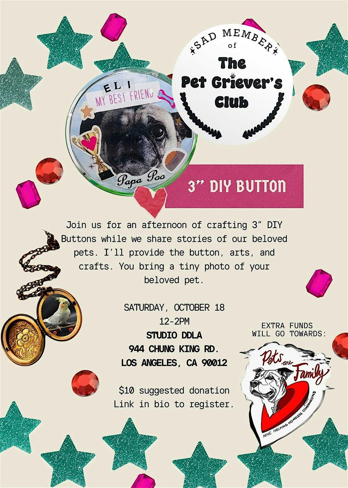 The Pet Griever\u2019s Club: 3\u201d DIY Button (October 18, 2025)