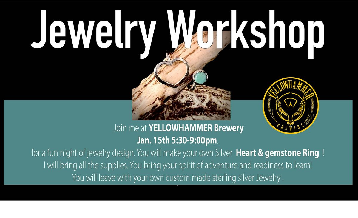 Valentine's Jewelry  Class @ Yellowhammer Brewing Jan. 15th *PM CLASS*