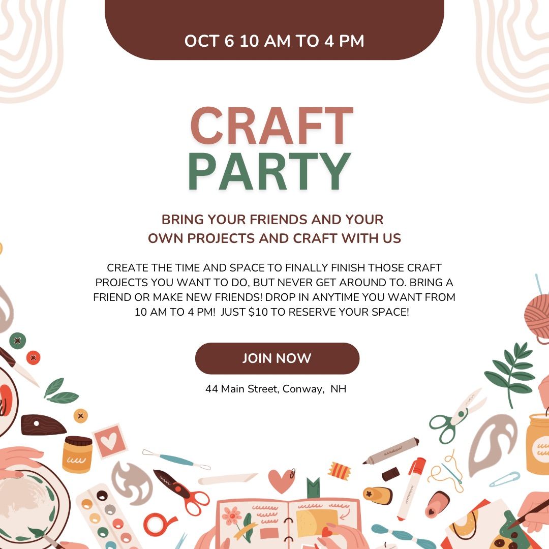 Bring Your Own (BYO) Craft Party -Conway