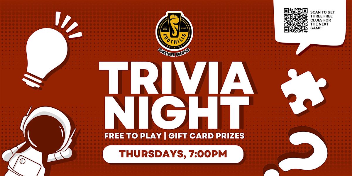 Trivia Night at Foothills Brewpub