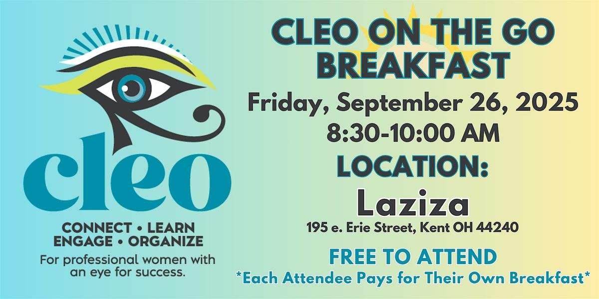 CLEO on the Go Breakfast - Laziza in Kent