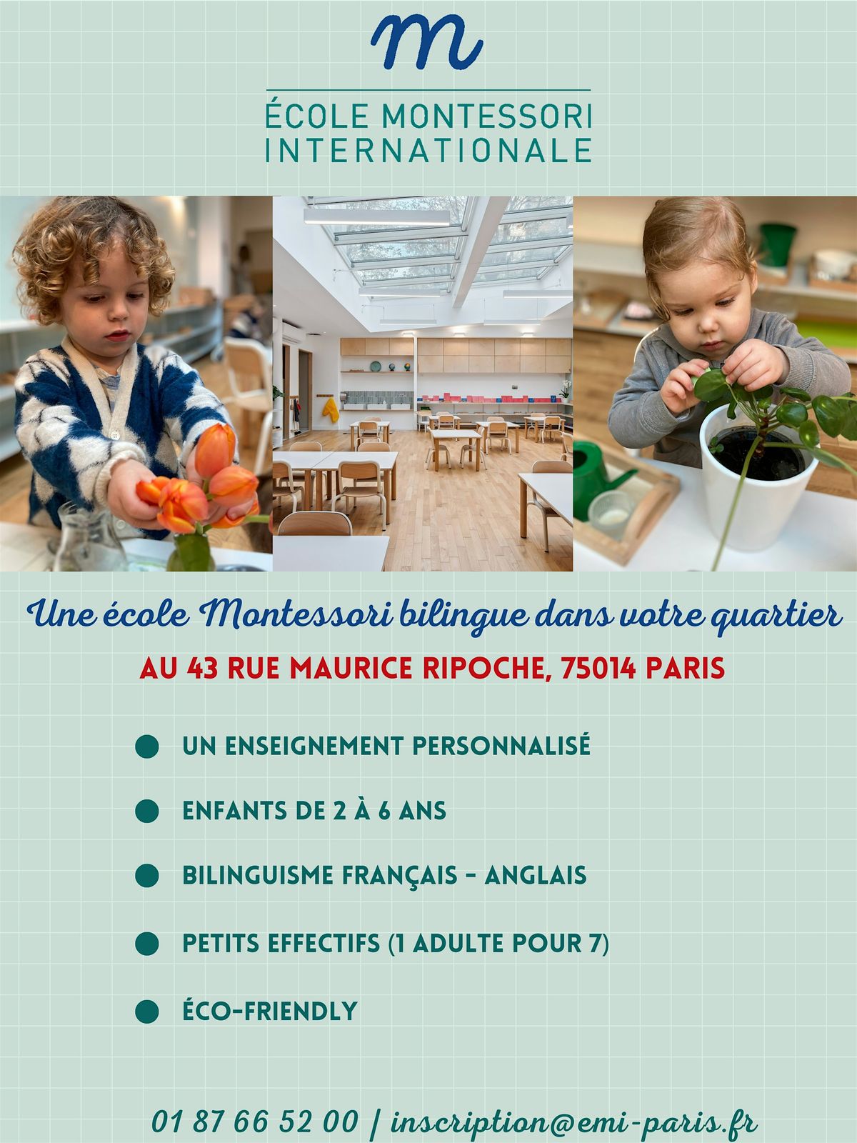 Portes ouvertes de l'\u00c9cole Montessori Internationale Paris 5\u00e8me