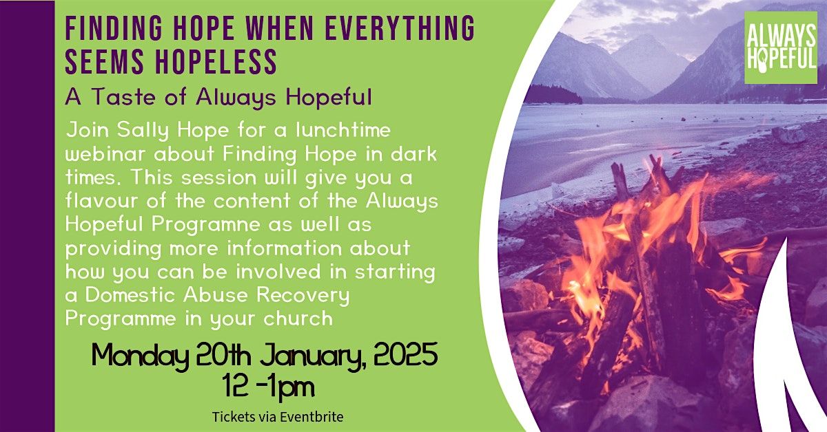 Finding hope when everything seems hopeless