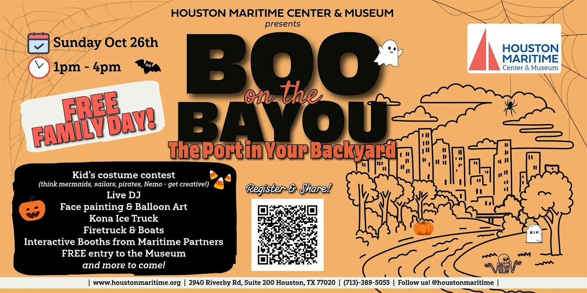Houston Maritime Center and Museum "Boo on the Bayou" Family Day