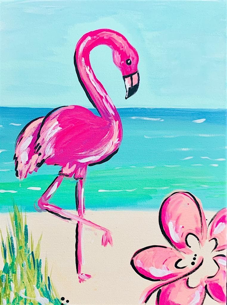 Fab Flamingo Painting at Sip on Grand