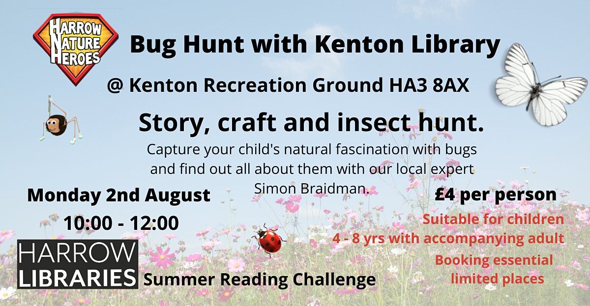 Summer Reading Challenge, Nature Adventure -  Bug Hunt with Kenton Library